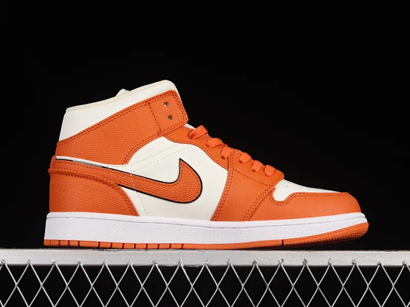 All Categories Air Jordan Jordan Series Basketball Shoes Air Jordan 1 Mid Air Jordan 1 Mid SE "Sport Spice" AJ1 Joe 1 White Orange Zhongbang Basketball Shoes DV1302-100